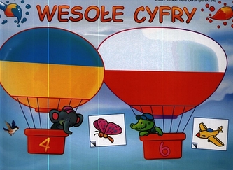 Wesołe cyfry. Kolorowanka z naklejkami