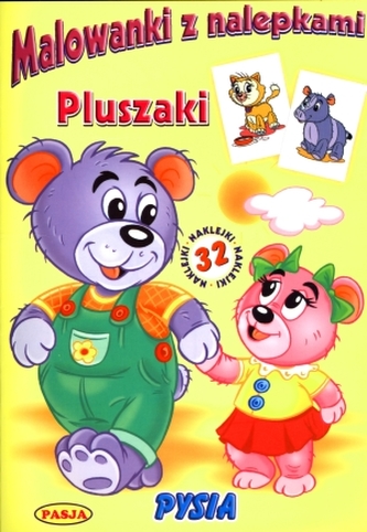 Malowanki z nalepkami. Pluszaki