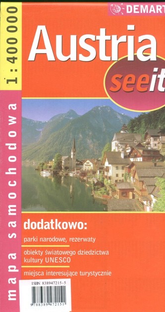 Austria 1:400 000 mapa samochodowa
