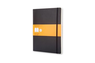 Moleskine: Zápisník měkký linkovaný černý XL