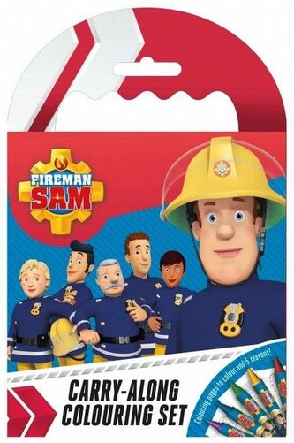 Mini blok kolorowanek z kredkami. Strażak Sam