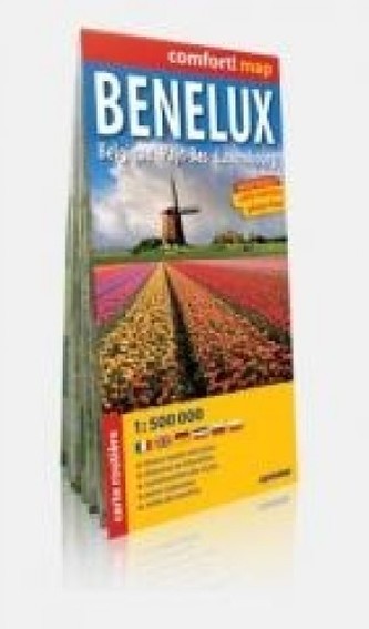 Benelux. Laminowana mapa amochodowa 1:500 000