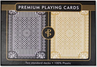 Karty do gry 2 talie Czarne Złote