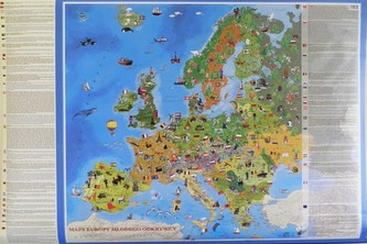 Mapa ścienna Europa Młodego odkrywcy