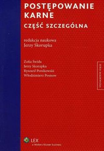 Postępowanie karne Część szczególna