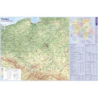 Mapa Polski. Podkładka na biurko