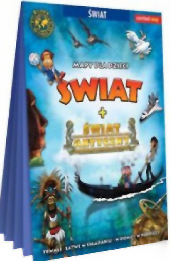 Świat + Świat antyczny. Mapa laminowana dla dzieci Świat + Świat antyczny. Mapa laminowana dla dzieci