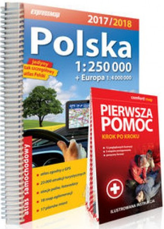 Atlas samochodowy. Polska 1:250 000 + Pierwsza pomoc