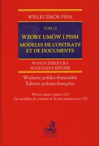 Wzory umów i pism Modeles de contrats et de documents Tom 13 + CD