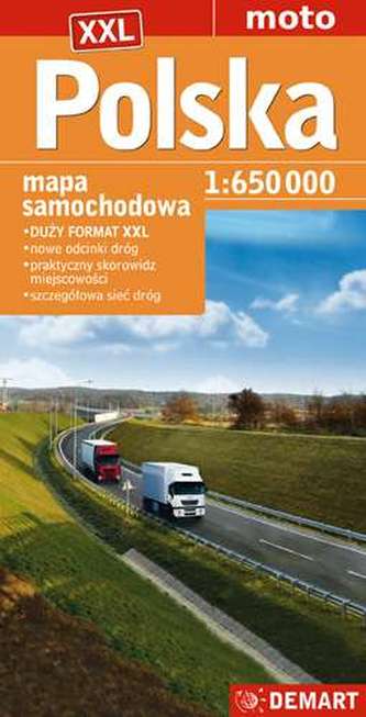 Mapa samochodowa.  Polska. 1;650 000