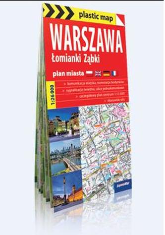 Plan miasta.  Warszawa Łomianki Ząbki  1:26 000 mapa foliowana