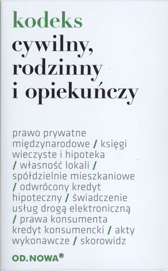 KODEKS CYWILNY RODZINNY I OPIEKUŃCZY FOLIA 09.2016