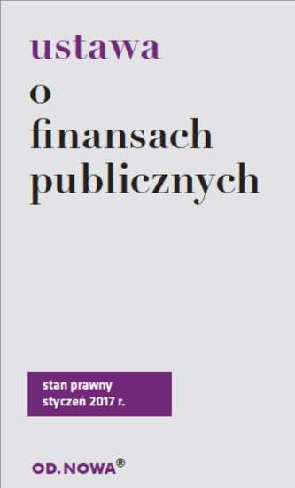 USTAWA O FINANSACH PUBLICZNYCH 01.2017
