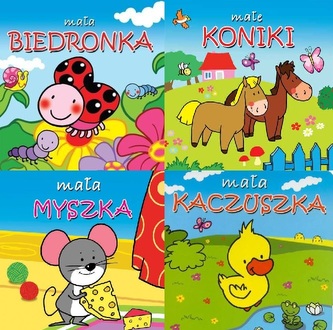 Pakiet czterech książeczek: Mała biedronka, Mała kaczuszka, Mała myszka, Małe koniki
