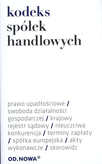 KODEKS SPÓŁEK HANDLOWYCH 01.2017