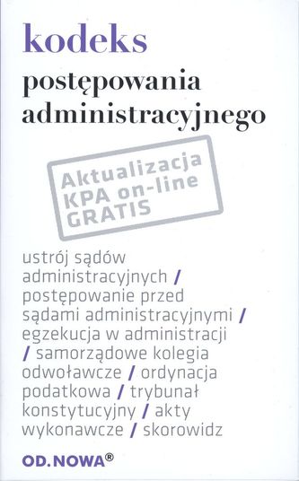KODEKS POSTĘPOWANIA ADMINISTRACYJNEGO 02.2017