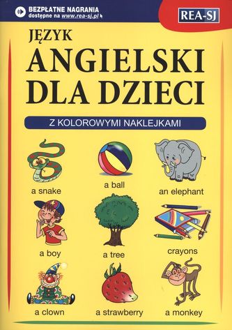 JĘZYK ANGIELSKI DLA DZIECI Z KOLOROWYMI NAKLEJKAMI