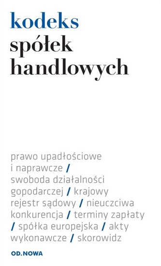 KODEKS SPÓŁEK HANDLOWYCH 01.09.2014 FOLIA