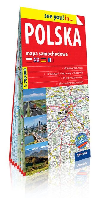 Mapa samochodowa. Polska  1:700 000 papierowa