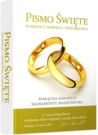 Pismo Święte Staregi i Nowego Testamentu Obrączki