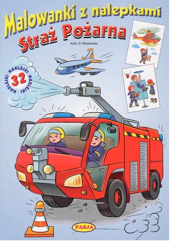 STRAŻ POŻARNA MALOWANKI Z NALEPKAMI