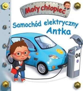 Mały chłopiec. Samochód elektryczny Antka w.2019