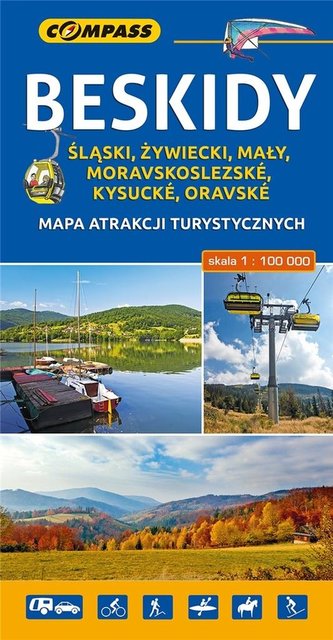 Mapa atrakcji tur. - Beskidy 1:100 000