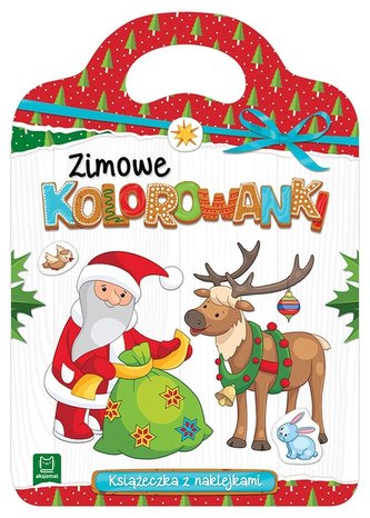 Zimowe kolorowanki. Książeczka z naklejkami