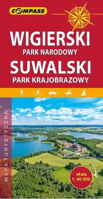 Mapa turystyczna - Wigierski PN, Suwalski PK