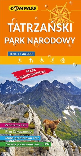 Mapa wodoodoprna - Tatrzański PN 1:30 000