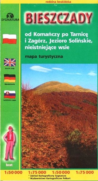 Mapa turystyczna - Bieszczady 1:50 000