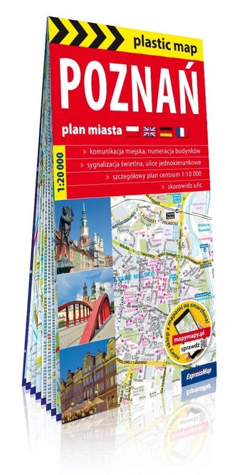 Plastic map Poznań 1:20 000 plan miasta Plastic map Poznań 1:20 000 plan miasta
