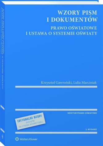 Wzory pism i dokumentów - prawo oświatowe...