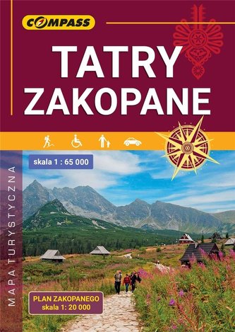 Mapa turystyczna - Tatry Zakopane 1:65 000