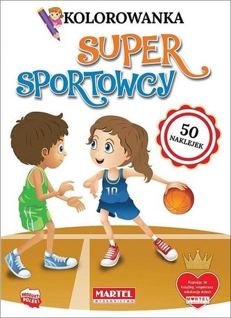 Kolorowanka z naklejkami. Super sportowcy