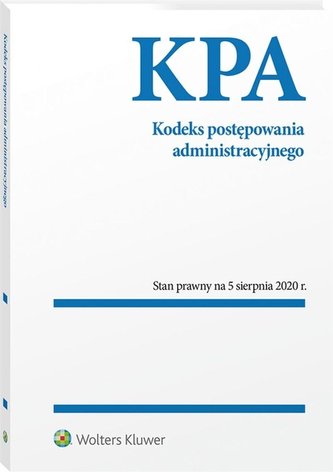 Kodeks post. administracyjnego Przepisy 05.08.2020