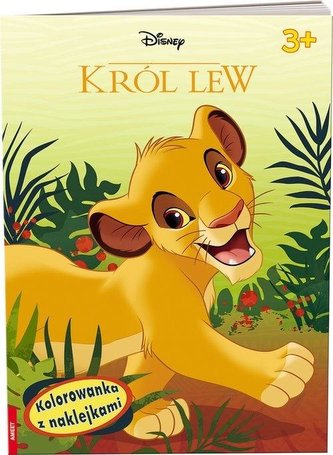 Król lew. Kolorowanka z naklejkami