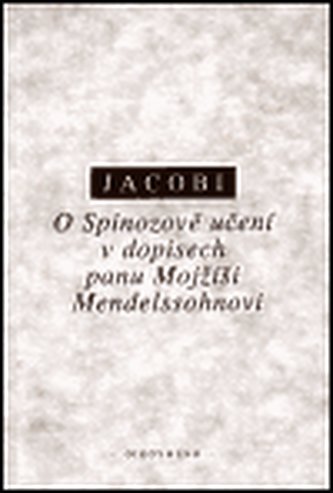 O Spinozově učení v dopisech panu Mojžíši Mendelssohnovi