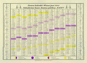 Lunární kalendář Krásné paní Jednolistý nástěnný 2012