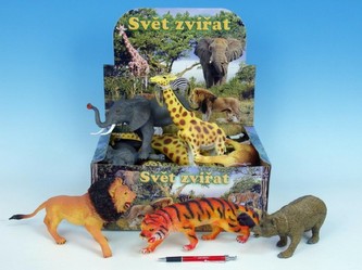 Zvířátka safari 23-30cm 1 ks / 6 druhů