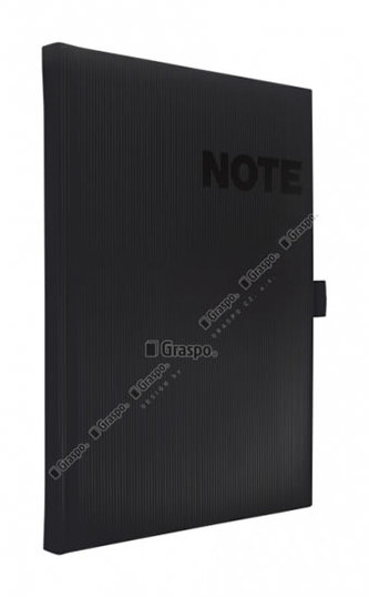 Notes Nona černý - čtverečkovaný A5