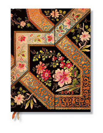 Diář 2013 - Filigree Floral Ebony - 12 měsíční, ultra 180x230 Horizontal