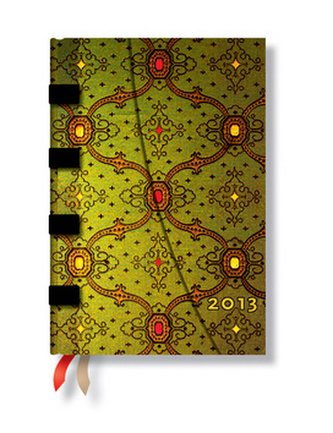 Diář 2013 - French Ornate Vert - 12 měsíční, mini 95x140 Day-at-a-Time