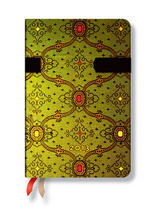 Diář 2013 - French Ornate Vert - 12 měsíční, mini 95x140