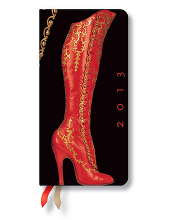Diář 2013 - High Button Boot - 12 měsíční, slim 90x180 Verso