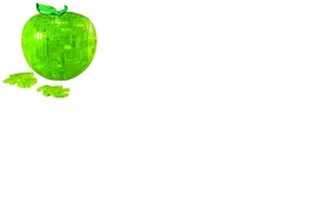 Zelené jablko - 3D Krystal puzzle