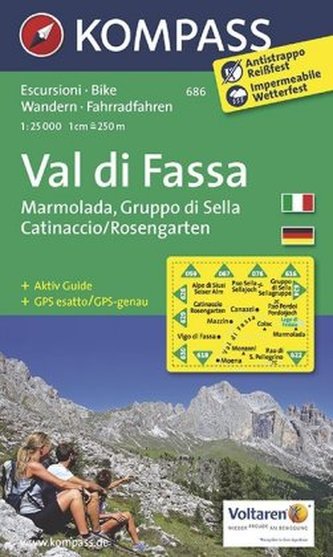 Kompass Karte Val di Fassa