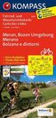 Kompass Fahrradkarte Meran, Bozen Umgebung. Merano, Bolzano e dintorni