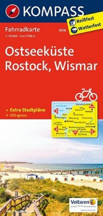 Kompass Fahrradkarte Ostseeküste, Rostock, Wismar