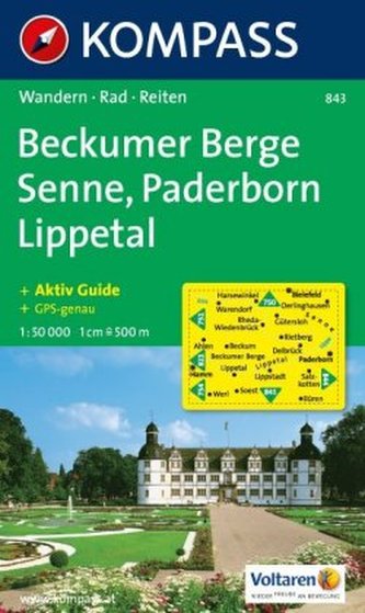 Kompass Karte Beckumer Berge, Senne, Paderborn, Lippetal
